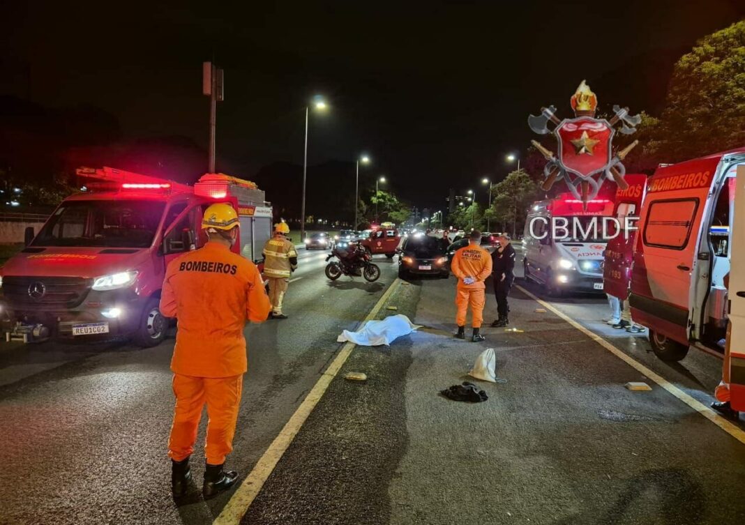 Homem morre após ser atropelado no Eixão Sul, em Brasília